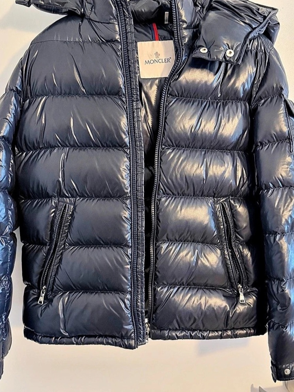 Moncler Maya Short Down Jacket Black Puffer big kids size 14A